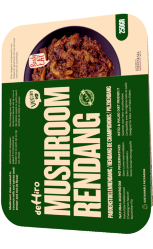 Mushroom rendang dehiro authentic indonesia ready to eat